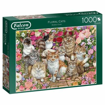 Floral Cats Puzzel 1000 Stukjes Floral Cats Puzzel 1000 Stukjes