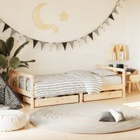 Kinderbedframe met lades 90x190 cm massief grenenhout - thumbnail