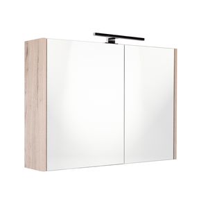 Spiegelkast Best Design Happy Halifax Incl. LED verlichting 80x60 cm Eiken