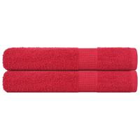 VidaXL Saunahanddoeken frogn 2 st 80x200 cm 360 g/m² rood