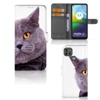 Motorola Moto G9 Power | Telefoonhoesje | Met pasjeshouder | Kat