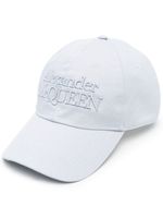 Alexander McQueen casquette à logo brodé - Bleu - thumbnail