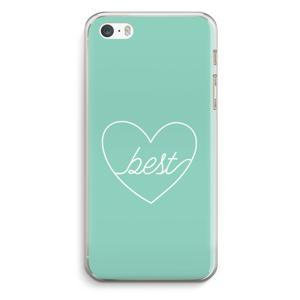 Best heart pastel: iPhone 5 / 5S / SE Transparant Hoesje