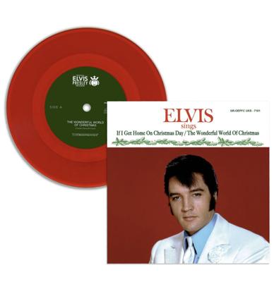 Elvis Presley - The Wonderful World of Christmas / If I Get Home On Christmas Day 45 Vinyl Single UK Exclusive (LP) Elvis Presley - The Wonderful World of Christmas / If I Get Home On Christmas Day 45 Vinyl Single UK Exclusive (LP)