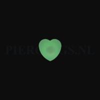 Tongpiercing tickler hart groen