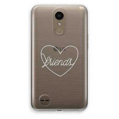 Friends heart pastel: LG K10 (2017) Transparant Hoesje