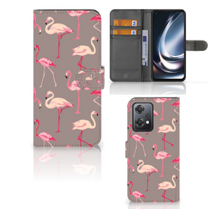 OnePlus Nord CE 2 Lite Telefoonhoesje met Pasjes Flamingo