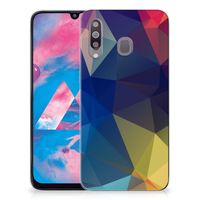 Samsung Galaxy M30 TPU Hoesje Polygon Dark