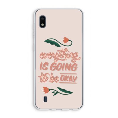 Optimistic flower girl: Samsung Galaxy A10 Transparant Hoesje