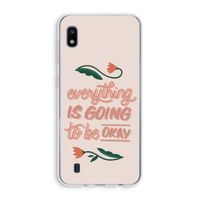 Optimistic flower girl: Samsung Galaxy A10 Transparant Hoesje