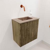Toiletmeubel Mondiaz Joya Dlux | 40 cm | Meubelkleur Dusk | Faye wastafel Arena Wasbak Midden | Zonder kraangat(en)