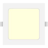 LED Downlight Vierkant Inbouw 9W - Warm Wit 3000K - Mat Wit Kunststof