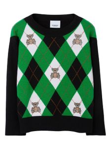 Burberry Kids pull à motif Thomas Bear - Noir