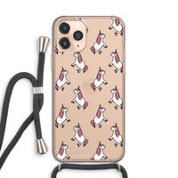 Eenhoorns overal: iPhone 11 Pro Transparant Hoesje met koord