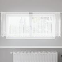 VidaXL Kantgordijn met gordijnen wit 200 x 120 cm polyester