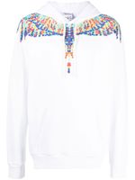 Marcelo Burlon County of Milan hoodie en coton à lien de resserrage - Blanc