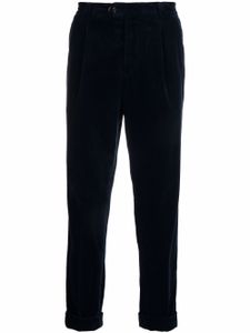 Brunello Cucinelli pantalon droit en velours côtelé - Bleu