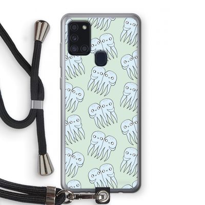 Octopussen: Samsung Galaxy A21s Transparant Hoesje met koord