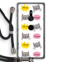 Meow: Sony Xperia XZ2 Transparant Hoesje met koord