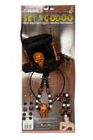 Set voodoo (minihoed/ketting/oorbellen/armband)