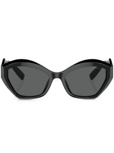 Giorgio Armani lunettes de soleil à plaque logo - Noir