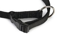 Beeztees Halsband Hond - Zwart - Nylon - 22-35 cm x 10 mm - thumbnail