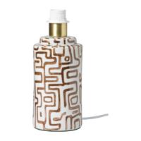 Lampvoet zigzag - beige/bruin - ø22x30.5 cm