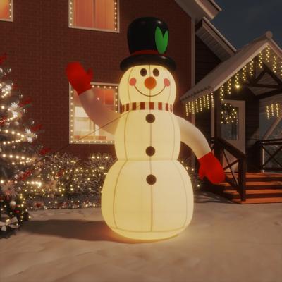 VidaXL Sneeuwpop opblaasbaar met led&apos;s 300 cm