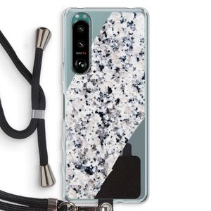 Gespikkelde marmer: Sony Xperia 5 III Transparant Hoesje met koord
