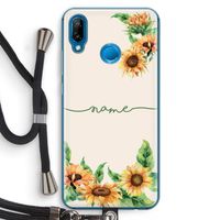 Zonnebloemen: Huawei P20 Lite Transparant Hoesje met koord