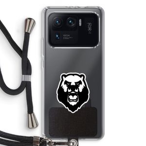 Angry Bear (white): Xiaomi Mi 11 Ultra Transparant Hoesje met koord