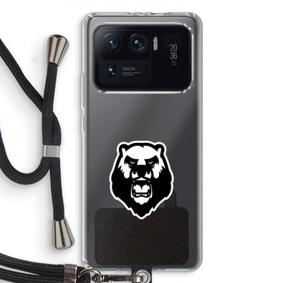 Angry Bear (white): Xiaomi Mi 11 Ultra Transparant Hoesje met koord