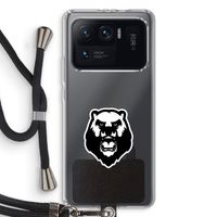 Angry Bear (white): Xiaomi Mi 11 Ultra Transparant Hoesje met koord