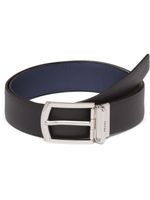 Prada ceinture en cuir à design réversible - Noir