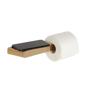 Toiletrolhouder Geesa Shift | Met planchet | Goud geborsteld