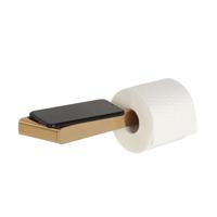 Toiletrolhouder Geesa Shift | Met planchet | Goud geborsteld