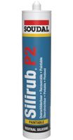 Soudal Silirub P2 | Beglazingskit | Crème Wit Ral 9001 | 600 ml - 116633