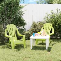 Kindertuinstoelen 2 st hout-look 37x34x44 cm polypropeen groen