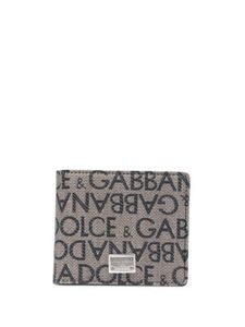 Dolce & Gabbana portefeuille à logo en jacquard - Marron