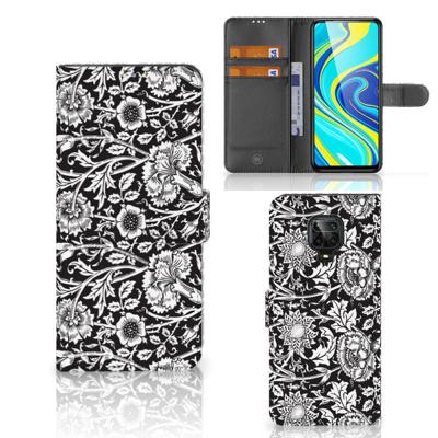 Xiaomi Redmi Note 9 Pro | Note 9S Hoesje Black Flowers Xiaomi Redmi Note 9 Pro | Note 9S Hoesje Black Flowers