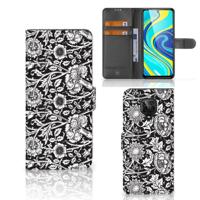 Xiaomi Redmi Note 9 Pro | Note 9S Hoesje Black Flowers