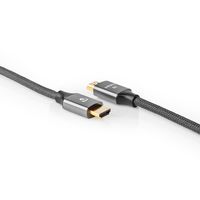 Nedis Ultra High Speed ??HDMI-Kabel | 48 Gbps | 1 m | 6.3 mm / Gun Metal Grijs | 1 stuks - CVTB35000GY10 CVTB35000GY10 - thumbnail