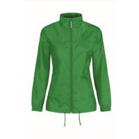 B&C Windbreaker - groen - Sirocco windjas - met capuchon - dames B&C Windbreaker - groen - Sirocco windjas - met capuchon - dames