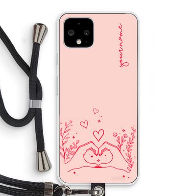 Love is in the air: Pixel 4 Transparant Hoesje met koord
