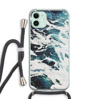 Golven: iPhone 11 Transparant Hoesje met koord