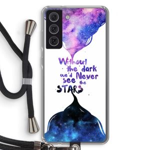 Stars quote: Samsung Galaxy S21 FE Transparant Hoesje met koord