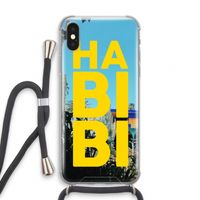 Habibi Majorelle : iPhone X Transparant Hoesje met koord