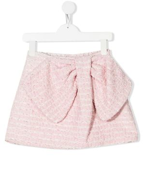 La Stupenderia minijupe à détail de nœud - Rose