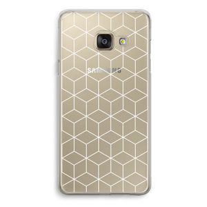 Zwart-witte kubussen: Samsung Galaxy A3 (2016) Transparant Hoesje