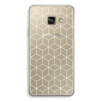 Zwart-witte kubussen: Samsung Galaxy A3 (2016) Transparant Hoesje